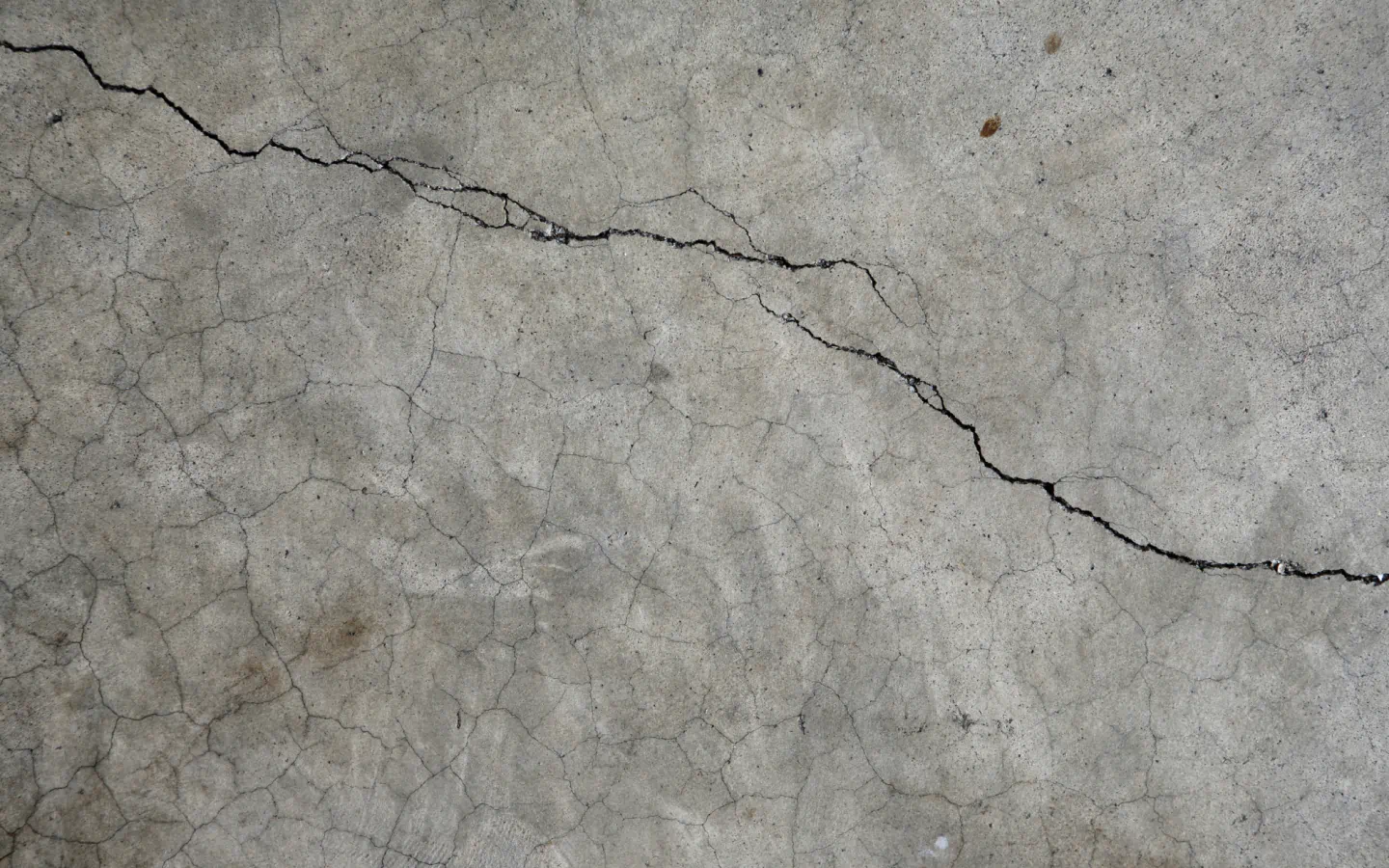 crack on a concrete base